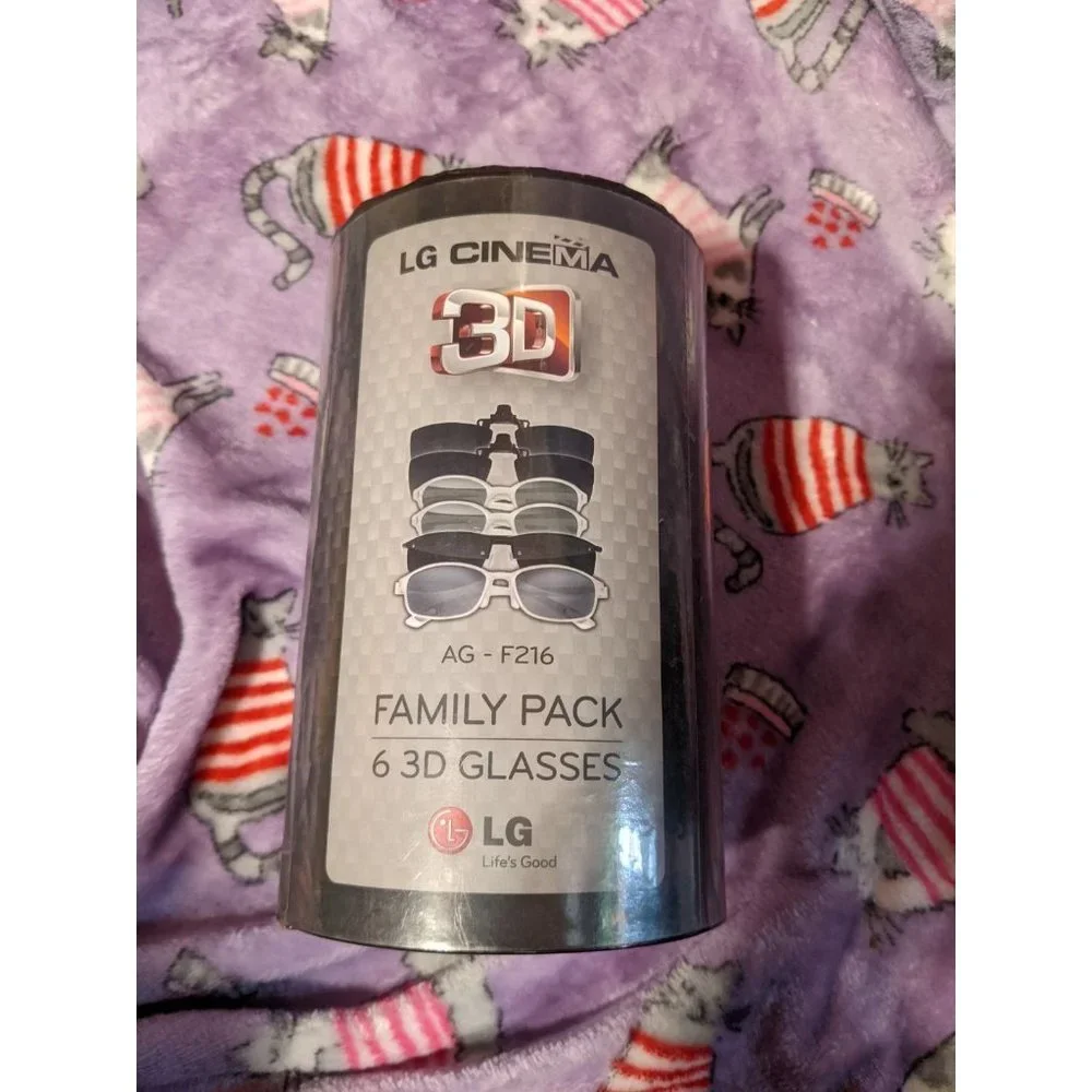 New LG cinema family 6 pk of 3D Glasses AG-F216